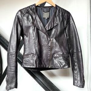 Muubaa Cropped Moto Jacket